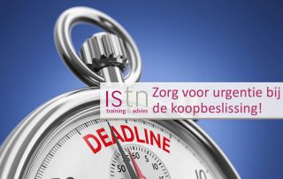 Verkooptraining ISTN: zorg voor urgentie bij de koopbeslissing!