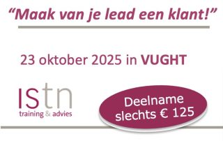 Verkoopworkshop "Maak van je lead een klant!" donderdag 23 oktober 2025 in Vught